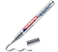 edding 753 Pennarello Indelebile per Calligrafia a Vernice Lucida, Argento, 1 Pennarello, Punta Calligrafica 1-2,5 Mm, Impermeabile, Altamente Coprente, Scrapbooking, Scrittura a Mano