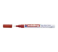 Edding 780 Marcatore a Vernice Lucida, Rosso, 1 Pennarello, Punta Rotonda Extra-Fine 0,8 Mm, Impermeabile, Altamente Coprente, Bullet Journals, Hand Lettering