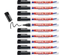 edding 8014 marcatore da laboratorio - nero - 1 pennarello - punta rotonda 1 mm - ideale per scrivere su superfici lisce e trasparenti (ad esempio tubi di prova, strumenti di laboratorio, etichette)