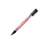 Edding 8040 Pennarello indelebile per Tessuto - Punta Rotonda - Linea 1mm - Cappuccio con Clip - Asciugatura Rapida - Colore Nero