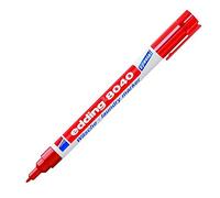 edding 8040 - Pennarello per tessuti, rosso, 1 pezzo, punta rotonda da 1 mm, pennarello per tessuti con inchiostro lavabile in lavatrice (95° C), per contrassegnare indumenti