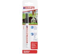 edding 8055 Marcatore per Esterno, Nero, 1 Marcatore a Vernice, Punta Tonda 1-2 mm, Copertura, Impermeabile, per Marcare in Modo Permanente Oggetti, Bidoni della Spazzatura