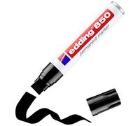 edding 850 Marcatore Permanente Punta a Scalpello, Blister 1 pz., Nero, Tratto 5-15 mm