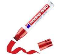 edding 850 Marcatore permanente punta a scalpello; Blister 1 pz. Colore rosso; Tratto 5-15mm