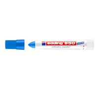edding 950 Marcatore a Cera, Blu, 10Pz, Punta Tonda 10 mm, Pennarello per Scrivere su Metallo, Rocce, Legno, Superfici Ruvide o Umide, Permanente, Impermeabile