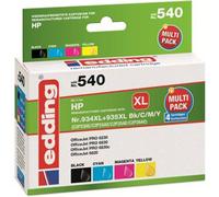 Edding Cartuccia D'Inchiostro 540 HP No. 934XL NERO + 3 Colori Multipack (548)