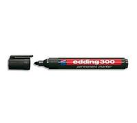 Edding - Confezione di 10 pennarelli Edding 300 permanente, corpo in plastica, punta tonda - Colori Nero