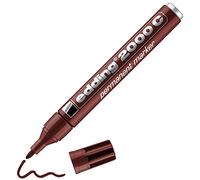 Edding e-2000C - Pennarello permanente ricaricabile, punta tonda, 1,5-3 mm, colore: Marrone