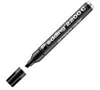 EDDING - E-2200C 001 - Marcatore permanente 2200C - punta a scalpello - da 1 a 5 mm - nero - Edding - 27469 - Conf. da 10 Pz. - E-2200C 001