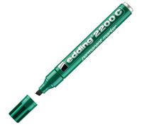 EDDING - E-2200C 004 - Marcatore permanente 2200C - punta a scalpello - da 1 a 5 mm - verde - Edding - 27472 - Conf. da 10 Pz. - E-2200C 004