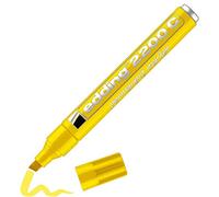 Edding e-2200C - Pennarello permanente ricaricabile, punta smussata, 1-5 mm, colore: Giallo