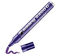 Edding e-2200C - Pennarello permanente ricaricabile, punta smussata, 1-5 mm, colore: Viola