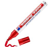edding Marcatore permanente 3300 punta smussata tratto 1-5 mm asciugatura rapida rosso