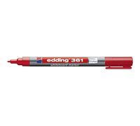 EDDING 361RT - Marcatore per lavagna bianca, 1,0 mm, rosso