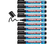 edding 380 flipchart marker - black - box of 10 - round nib 1.5-3 mm - marker fo