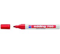 Marcatore permanente Edding 750 Rosso (10 Unità)