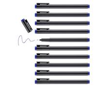 Edding e-8011-Confezione di pennarelli, per carta speciale, sala bianca o foglio stratificato, 0,6 mm, confezione da 10 pezzi blu