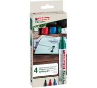 Marcatore permanente 21 Ecoline - punta conica 1,50 - 3,00 mm - colori assortiti - Edding - conf. 4 pezzi