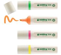 Evidenziatore 24 EcoLine - punta a scalpello - tratto da 2,0-5,0mm - astuccio 4 colori - Edding Quantita min. 1
