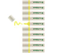 Edding EcoLine 24 - Evidenziatore con Inchiostro a base d'acqua, Giallo, 10 pezz