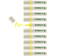 Edding EcoLine 24 - Evidenziatore con Inchiostro a base d'acqua, Giallo, 10 pezzi