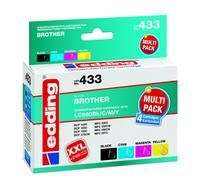 edding EDD-433 Ink Cartridge s Brother LC980BK/C/M/Y Multipack 4 - Black, Cyan,