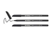 Edding fibra pittore Edding 1200 Colourpen, 1 mm, Nero, Blister, 3 pezzi