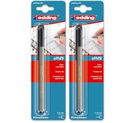 Edding fine Liner 55 finepen, 0,3 mm, Nero (Confezione da 2)