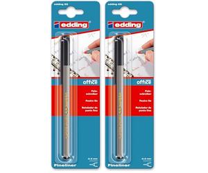 Edding fine Liner 55 finepen, 0,3 mm, Nero (Confezione da 2)