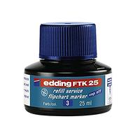edding FTK 25 Inchiostro di Ricarica, Blu, 25 ml, con Sistema Capillare Ottimo per la Ricarica Pulita e Semplice di Quasi Tutti i Pennarelli per Lavagna a Fogli Mobili edding