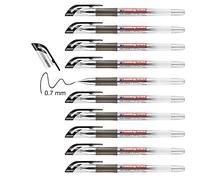 edding Gelroller, 4-2185001 - Roller a Inchiostro Gel a punta, 10 Pezzi, nero