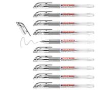 edding Gelroller, 4-2185054 - Roller a Inchiostro Gel a punta, 10 Pezzi, argento