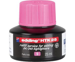 Edding htk - inchiostri 25, F. Edding High Lighter, 25 ML, ROSA