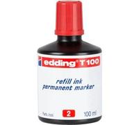 Edding - Inchiostro di ricarica T 100, 100 ml, rosso