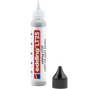 edding Inchiostro LT 25 per pennarelli a vernice, colore argento, 25 ml, con dispenser a goccia per ricarica rapida della maggior parte delle penne a vernice, set di ristoccaggio, riduce lo spreco di