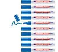 Edding Industry - Set di 10 pennarelli indelebili a punta conica 1 A 2,5 mm blu