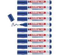 Edding Marcatore per lavagne bianche 660 – Punta conica 1,5-3 mm – Blu