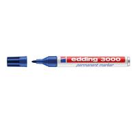 EDDING 3000 MARKER permanente - Punta rotonda da 1,5 mm - corsa tra 1,5 e 3 mm - ricaricabile - asciugatura rapida - colore blu