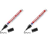 Edding Marcatore permanente 3000, ricaricabile, 1,5-3 mm, nero (Confezione da 2)