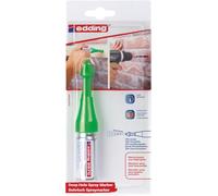 edding Marxman 8870 Marxman - Pennarello spray per aree inaccessibili, 1 pennarello, verde fluorescente, marcatura dei fori, profondità fino a 50 mm, vernice a gesso fluorescente