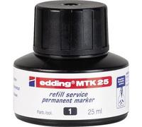 Edding MTK 25 ricarica per evidenziatori Nero 25 ml 1 pz (edding MTK 25 Bottled Refill Ink for Permanent Markers 25ml Black - 4 NEW