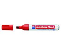 EDDING Nº1 PERFANENT PERMANENT - SUGGERIMENTO SMEVOLE - SCATA tra 1 e 5 mm.- ricaricabile - asciugatura istantanea - colore ro NEW