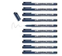 Edding penna da disegno, fineliner, set da 10, 0,5 mm, nero