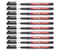 Edding - Penna indelebile 142 M, 1 mm, colore: Nero