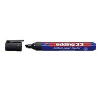 Edding Pennarelli Colorati Edding 33 Brilliant Paper Marker, ricaricabile, 1 - 5 mm, Nero