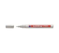 edding 751 Marcatore a Vernice Lucida, Bianco, Confezione da 2, Punta Rotonda 1-2 Mm, Pennarello Indelebile per Vetro, Pietra, Legno, Plastica, Carta, Impermeabile, Alta Copertura