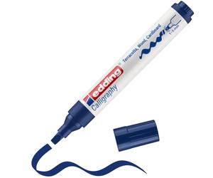 Edding - Pennarello calligrafia 1455, colore: blu, 1 - 5 mm