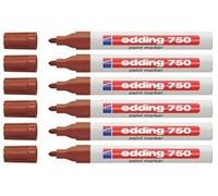 Edding pennarello indelebile 750 6 Spapack marrone