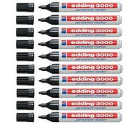 edding Pennarello indelebile nero, 1,5-3 mm, ricaricabile, confezione da 10 4-3000001_10