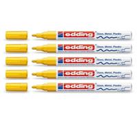 EDDING - E-751 005 - Marcatore 751 a vernice - punta fine da 1,0 a 2,0mm - giallo - Edding - 48576 - Conf. da 1 Pz. - E-751 005